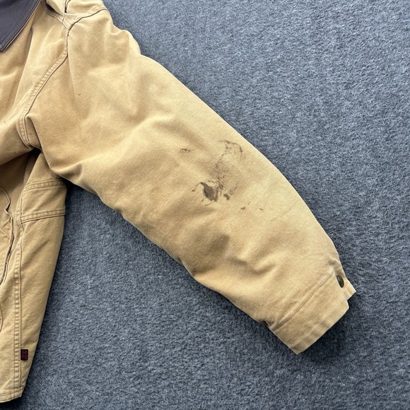 Vintage Woolrich Jacket Mens Large Barn Chore Blanket Lined Canvas Utility *FLAW - Picture 3 of 11